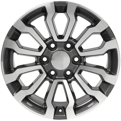 OE Wheels CV35 18x8.5 Gloss Gunmetal Machined replica wheel