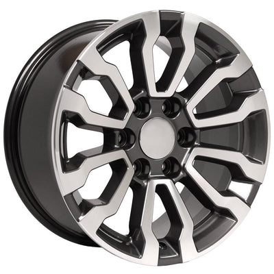 OE Wheels CV35 18x8.5 Gloss Gunmetal Machined replica wheel