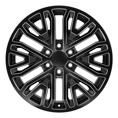 OE Wheels CV37 20x9 Satin Black with Milled Edge replica wheel