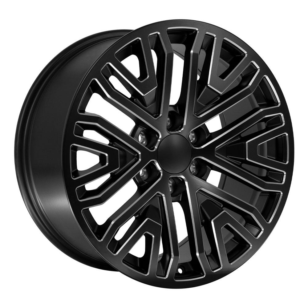 OE Wheels CV37 20x9 Satin Black with Milled Edge replica wheel