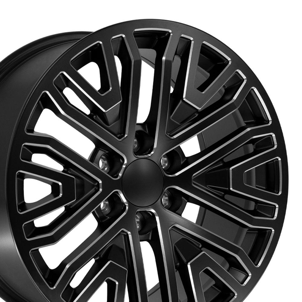 OE Wheels CV37 20x9 Satin Black with Milled Edge replica wheel