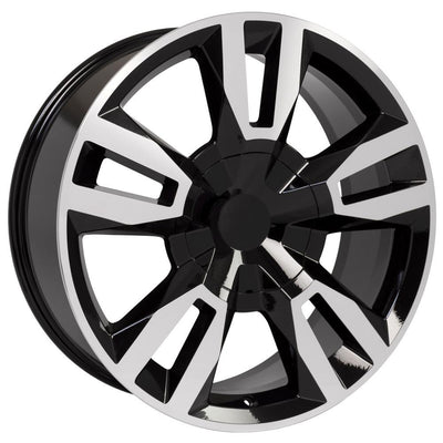 OE Wheels CV40 22x9 Gloss Black Machined replica wheel
