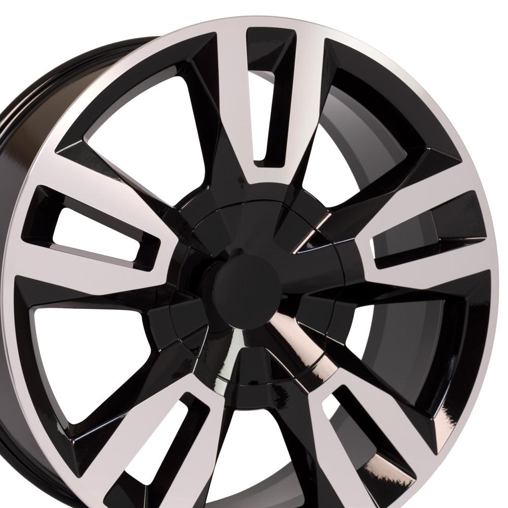 OE Wheels CV40 22x9 Gloss Black Machined replica wheel