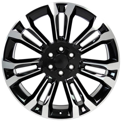 OE Wheels CV43B 24x10 Gloss Black Machined replica wheel