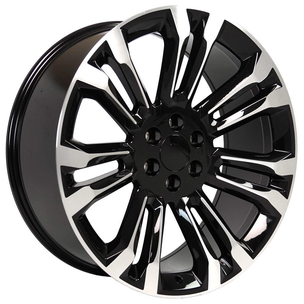 OE Wheels CV43B 24x10 Gloss Black Machined replica wheel