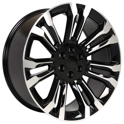OE Wheels CV43B 24x10 Gloss Black Machined replica wheel