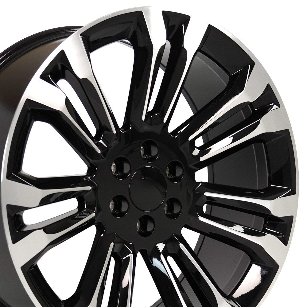 OE Wheels CV43B 24x10 Gloss Black Machined replica wheel
