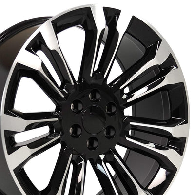 OE Wheels CV43B 24x10 Gloss Black Machined replica wheel