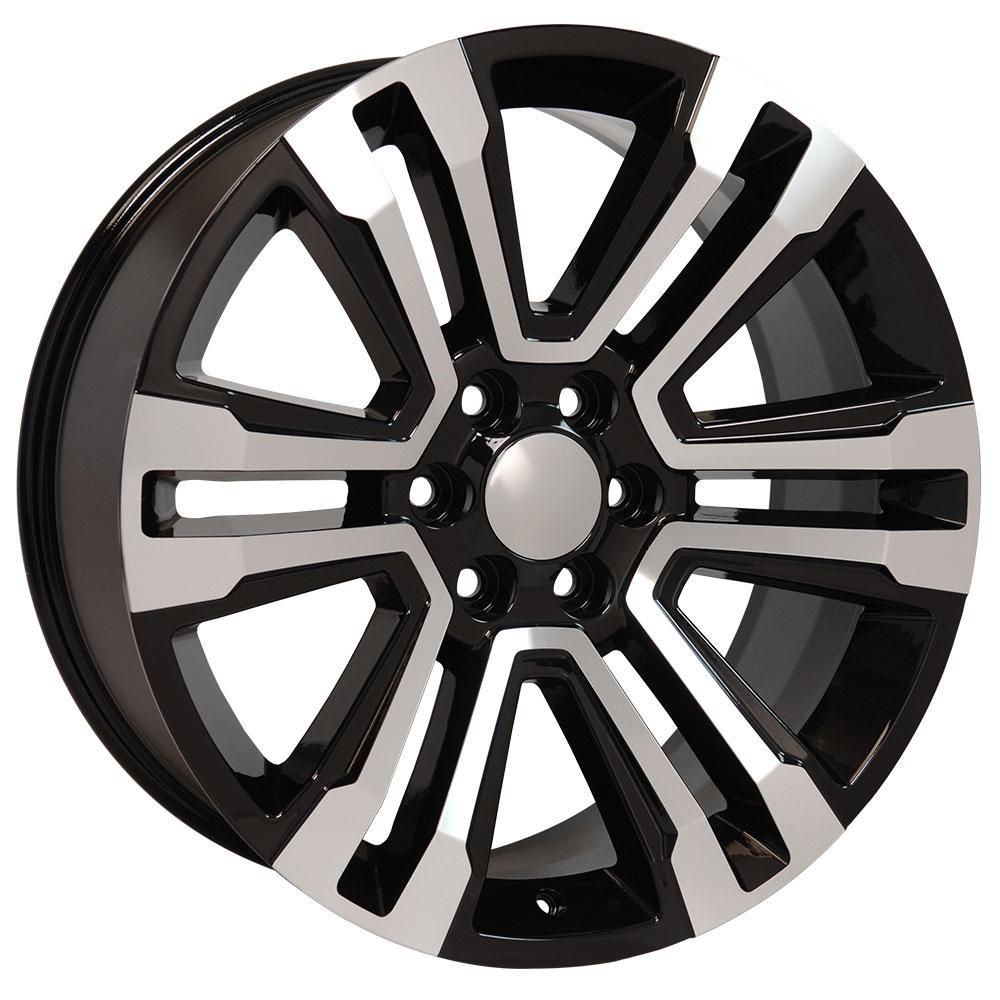 OE Wheels CV44 22x9 Gloss Black Machined replica wheel
