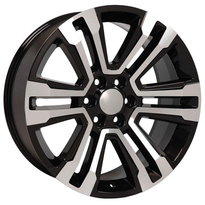 OE Wheels CV44 22x9 Gloss Black Machined replica wheel