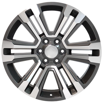 OE Wheels CV44 22x9 Gloss Gunmetal Machined replica wheel