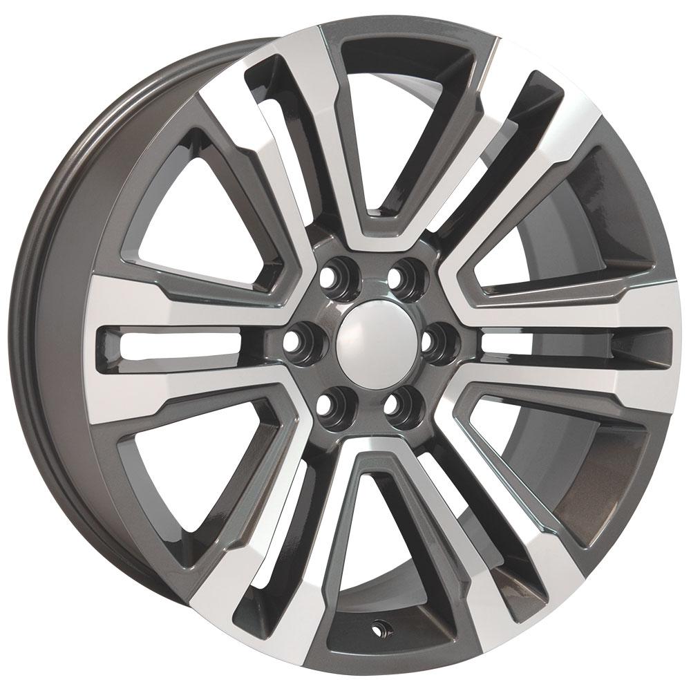 OE Wheels CV44 22x9 Gloss Gunmetal Machined replica wheel