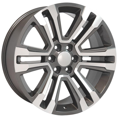 OE Wheels CV44 22x9 Gloss Gunmetal Machined replica wheel
