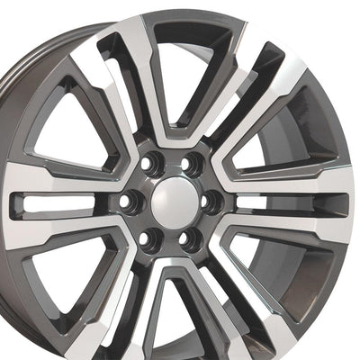OE Wheels CV44 22x9 Gloss Gunmetal Machined replica wheel