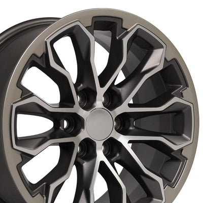 OE Wheels CV54 17x8 Satin Gunmetal Machined Face - Two Tone replica wheel