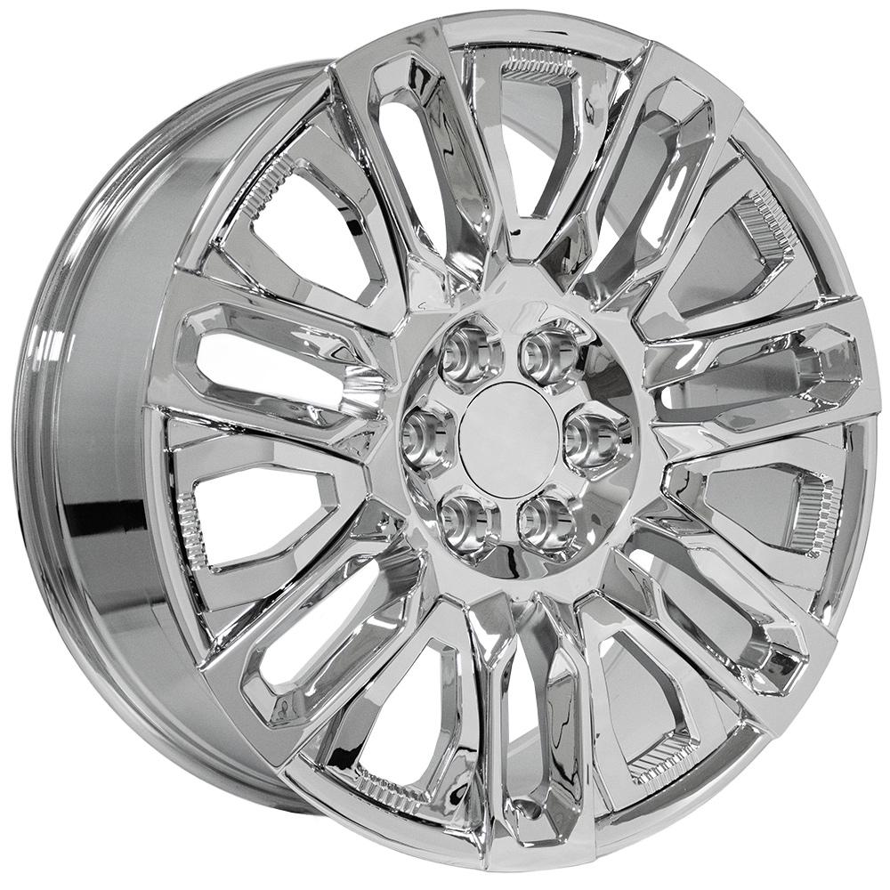 OE Wheels CV57 22x9 Chrome with Chrome Insert replica wheel