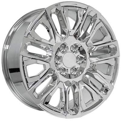 OE Wheels CV57 22x9 Chrome with Chrome Insert replica wheel