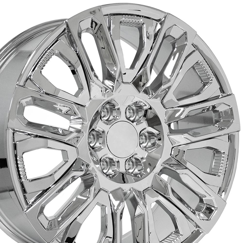 OE Wheels CV57 22x9 Chrome with Chrome Insert replica wheel