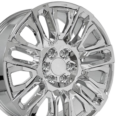 OE Wheels CV57 22x9 Chrome with Chrome Insert replica wheel