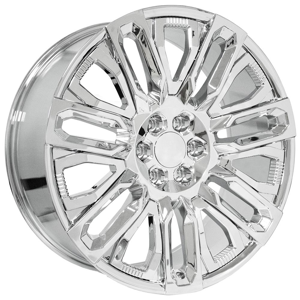 OE Wheels CV57 24x10 Chrome with Chrome Insert replica wheel