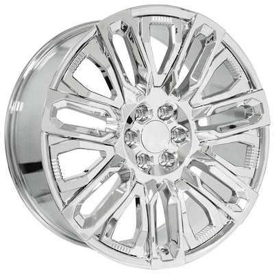 OE Wheels CV57 24x10 Chrome with Chrome Insert replica wheel