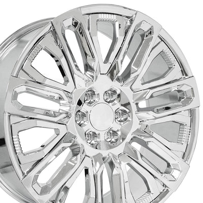 OE Wheels CV57 24x10 Chrome with Chrome Insert replica wheel