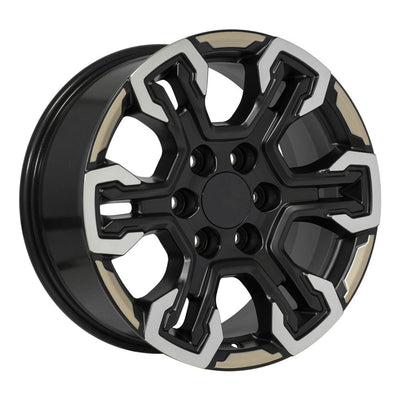 OE Wheels CV65 18x8.5 Satin Black Machined Face - Two Tone replica wheel