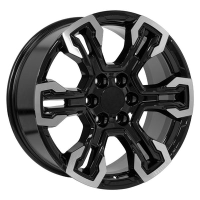 OE Wheels CV65 20x9 Gloss Black Machined replica wheel