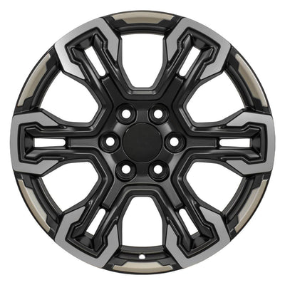 OE Wheels CV65 20x9 Satin Black Machined Face - Two Tone replica wheel