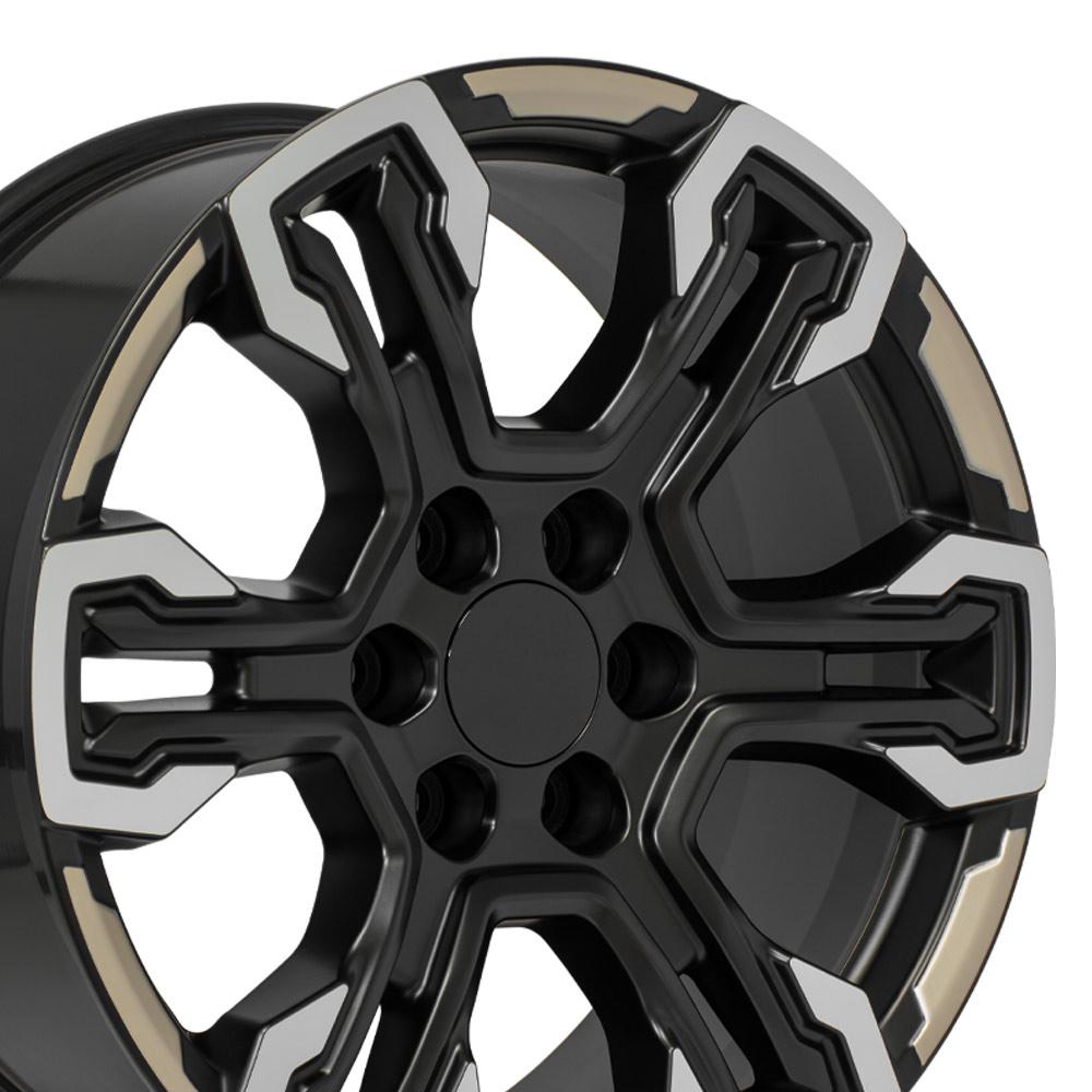 OE Wheels CV65 20x9 Satin Black Machined Face - Two Tone replica wheel
