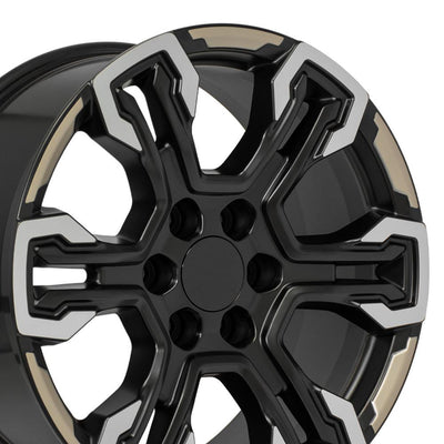 OE Wheels CV65 20x9 Satin Black Machined Face - Two Tone replica wheel