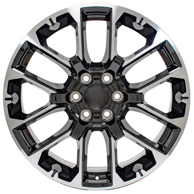 OE Wheels CV67 22x9 Gloss Black Machined replica wheel