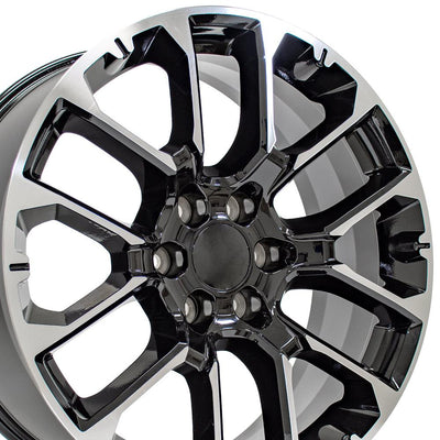 OE Wheels CV67 22x9 Gloss Black Machined replica wheel
