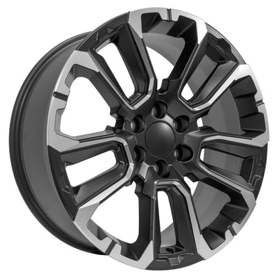 OE Wheels CV68 22x9 Satin Black with Milled Edge replica wheel