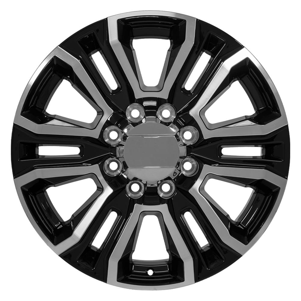 OE Wheels CV70B 22x8.5 Gloss Black Machined replica wheel