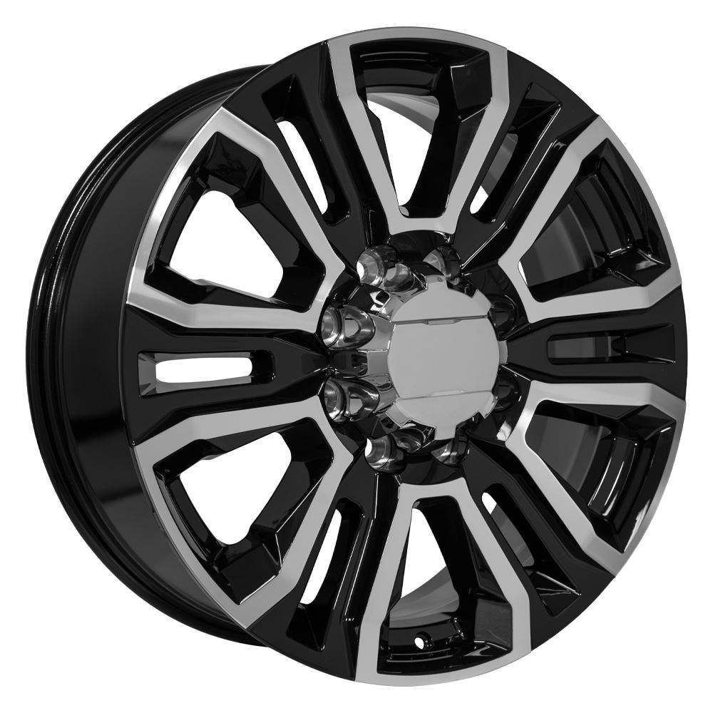 OE Wheels CV70B 22x8.5 Gloss Black Machined replica wheel