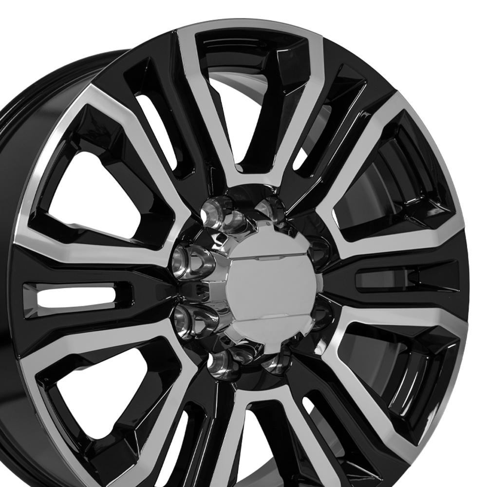OE Wheels CV70B 22x8.5 Gloss Black Machined replica wheel