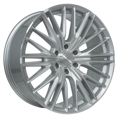 OE Wheels CV72 22x9 Gloss Silver Machined replica wheel