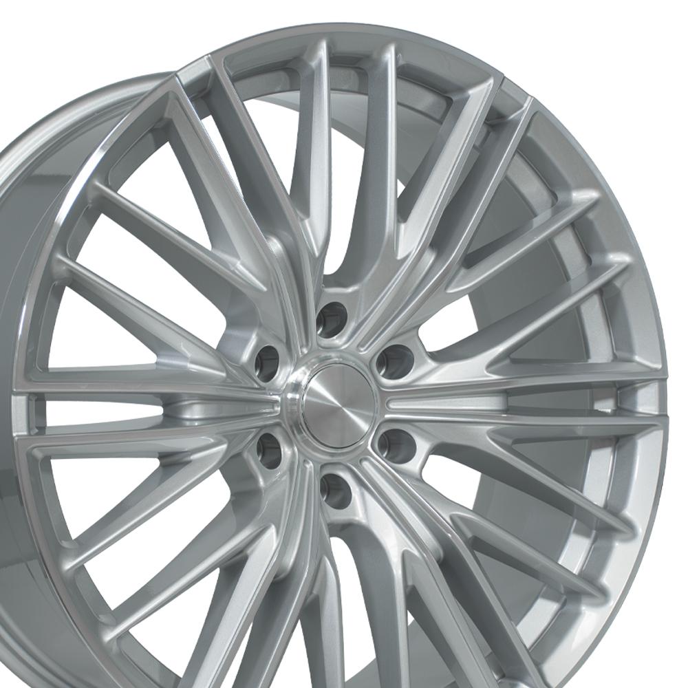 OE Wheels CV72 22x9 Gloss Silver Machined replica wheel