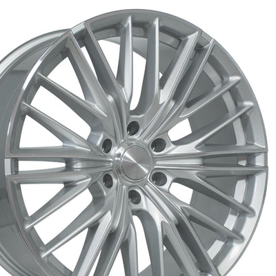 OE Wheels CV72 22x9 Gloss Silver Machined replica wheel