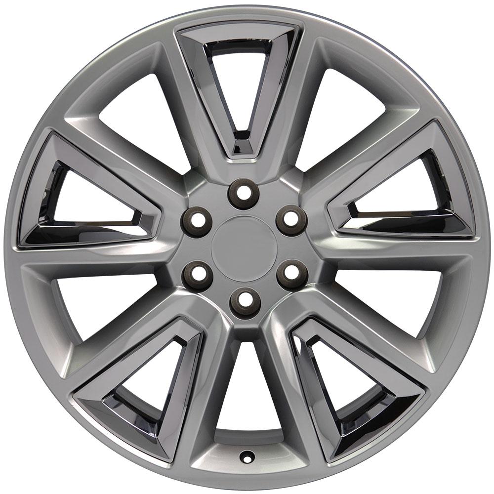 OE Wheels CV73 20x8.5 Gloss Hyper Black with Chrome Insert replica wheel
