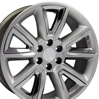 OE Wheels CV73 20x8.5 Gloss Hyper Black with Chrome Insert replica wheel