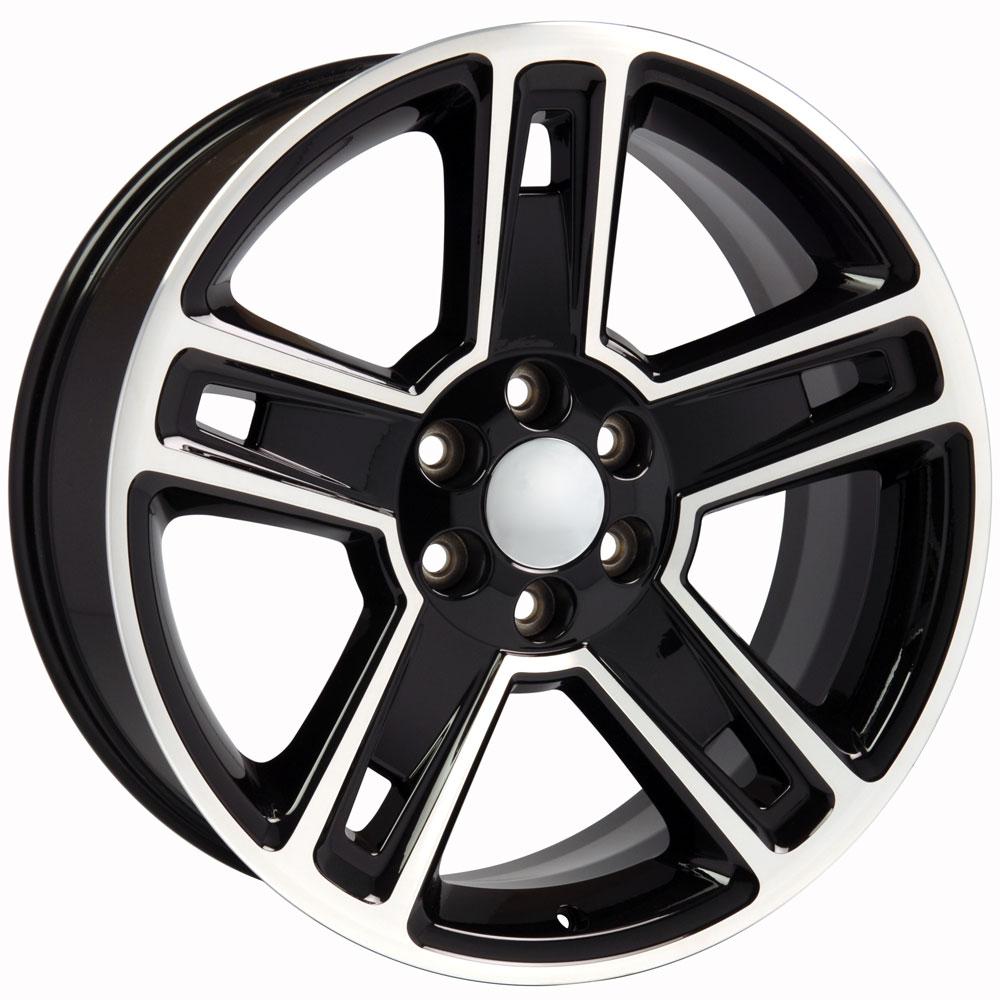 OE Wheels CV74B 22x9 Gloss Black Machined replica wheel
