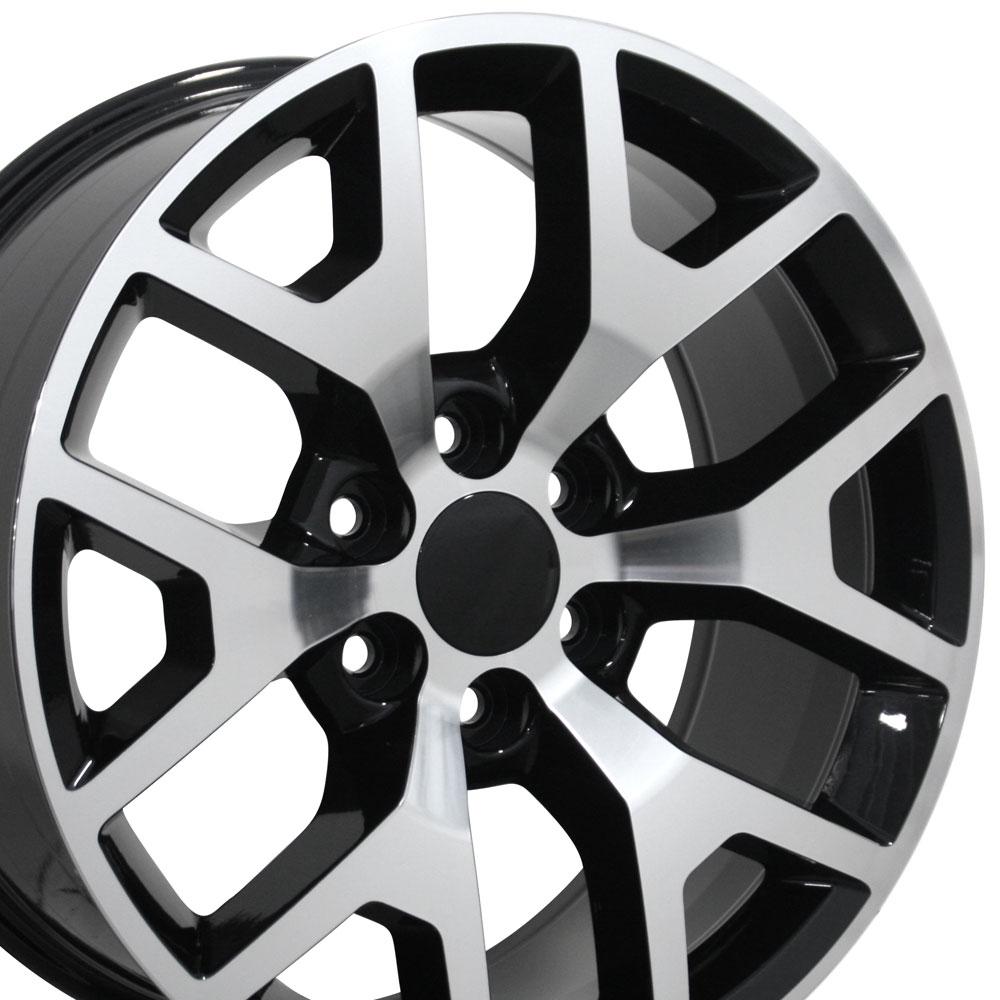 OE Wheels CV92 22x9 Gloss Black Machined replica wheel