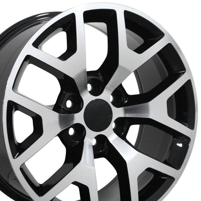 OE Wheels CV92 22x9 Gloss Black Machined replica wheel