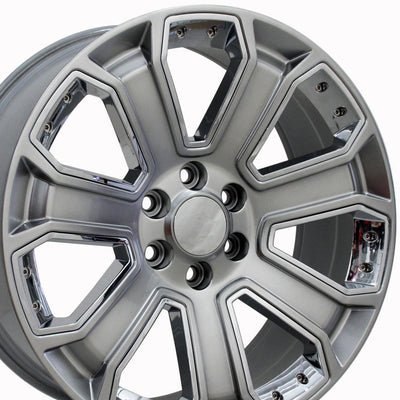 OE Wheels CV93 20x8.5 Gloss Hyper Black with Chrome Insert replica wheel