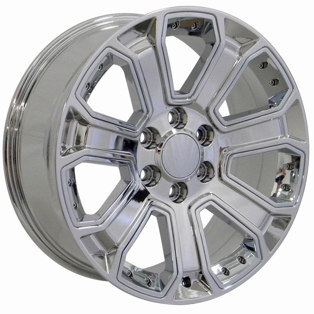 OE Wheels CV93B 22x9 Chrome with Chrome Insert replica wheel