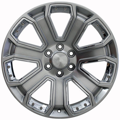 OE Wheels CV93B 22x9 Gloss Hyper Black with Chrome Insert replica wheel