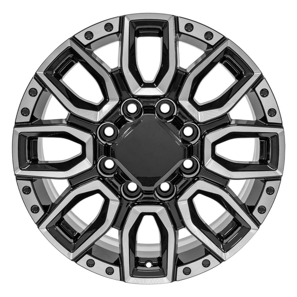 OE Wheels CV97A 20x8.5 Gloss Black with Milled Edge replica wheel