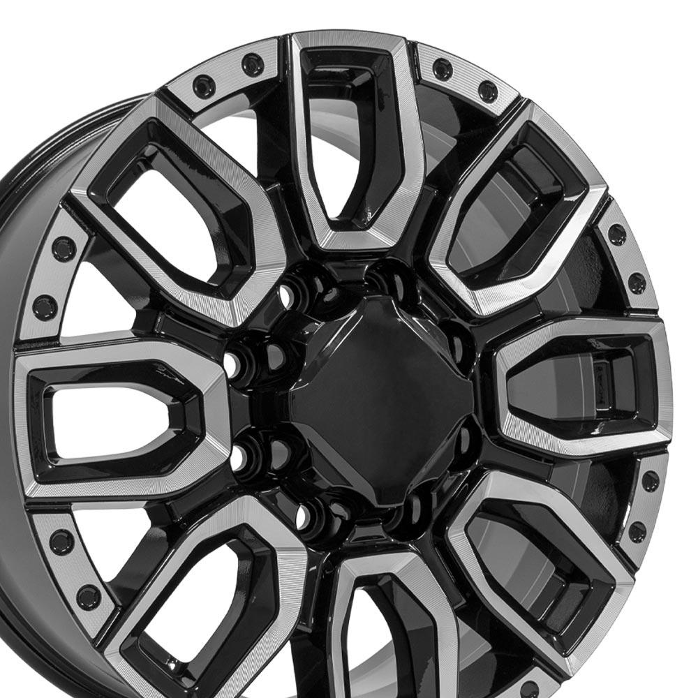 OE Wheels CV97A 20x8.5 Gloss Black with Milled Edge replica wheel